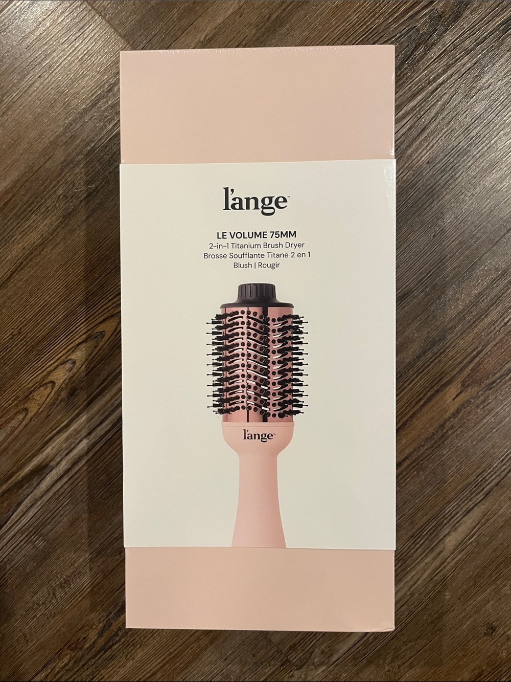 L'ange 2-in-1 Titanium Brush Dryer in Blush Pink